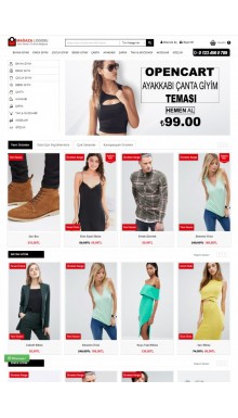 Opencart 3.x Ayakkabı Çanta Moda Teması