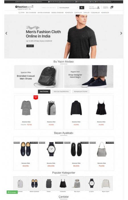 Opencart 3x Fashion v2 Tema