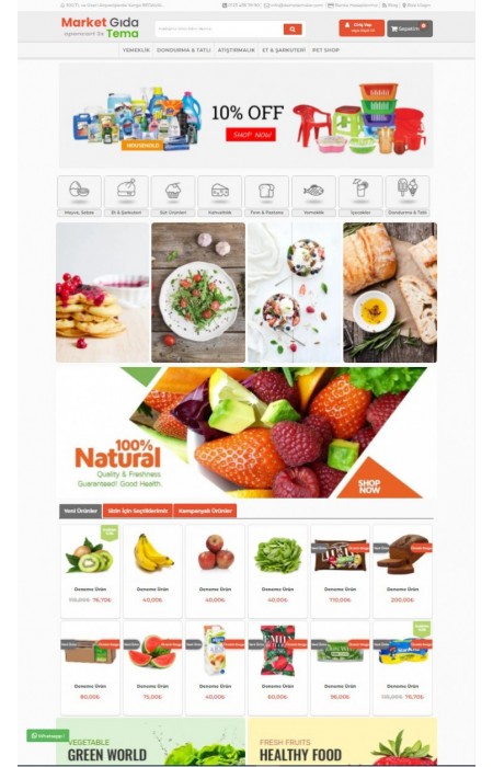 Opencart 3.x Market Gıda Tema